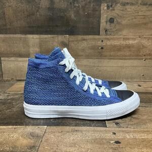 Converse Chuck taylor all star mens 7 womens 9 knit high top sneakers blue white